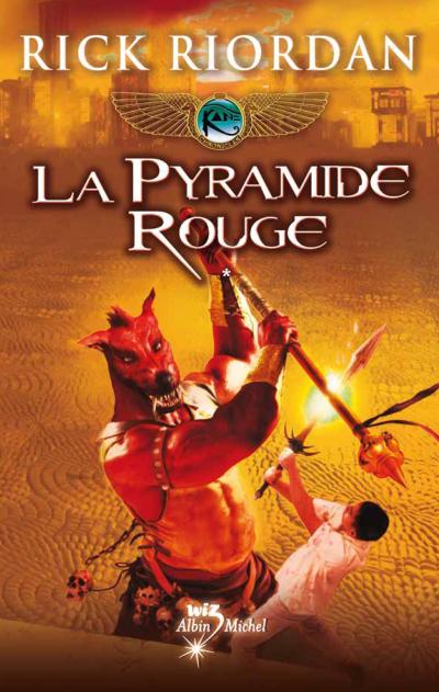 Couverture du premier tome de la trilogie Chroniques de Kane de Rick Riordan intitulé La pyramide rouge.